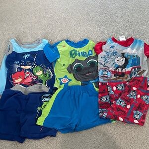 Disney Kids Pajama Set - Blue, Green, Red